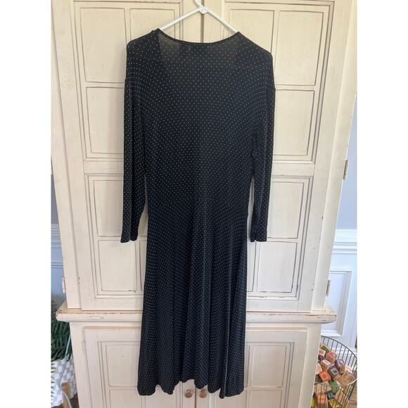 Chico’s Travelers size 2 or medium polkadot midi dress slinky material - Picture 4 of 4